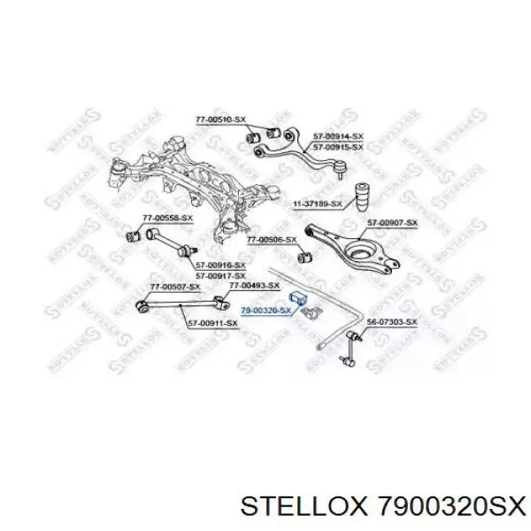 Резинка заднего стабилизатора Stellox 7900320SX цена, от 3.24 USD