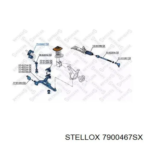 Втулка переднего стабилизатора 7900467SX Stellox