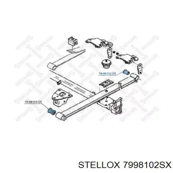 79-98102-SX Stellox сайлентблок задней рессоры задний