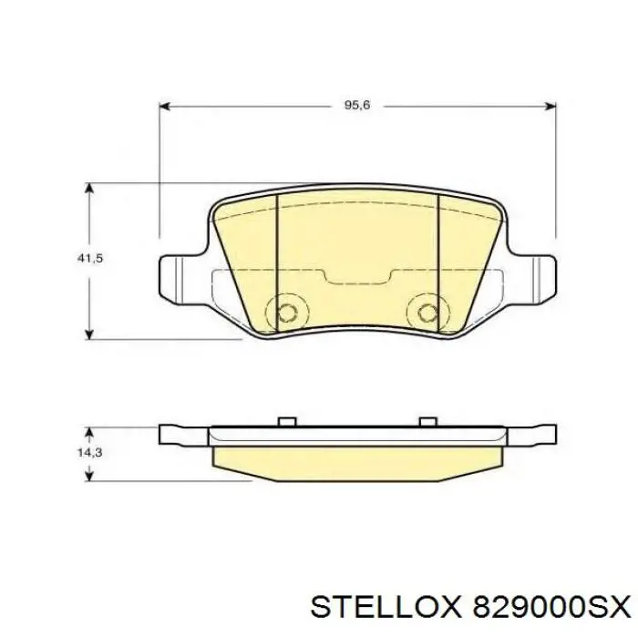 Купить 829000SX Stellox Колодки тормозные задние, дисковые