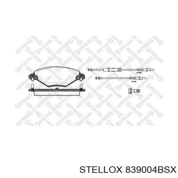 Передние тормозные колодки 839004BSX Stellox