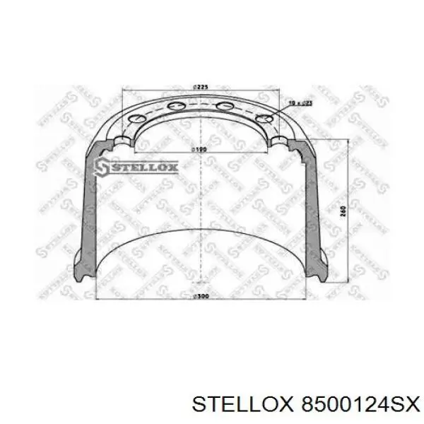 Тормозной барабан 8500124SX Stellox