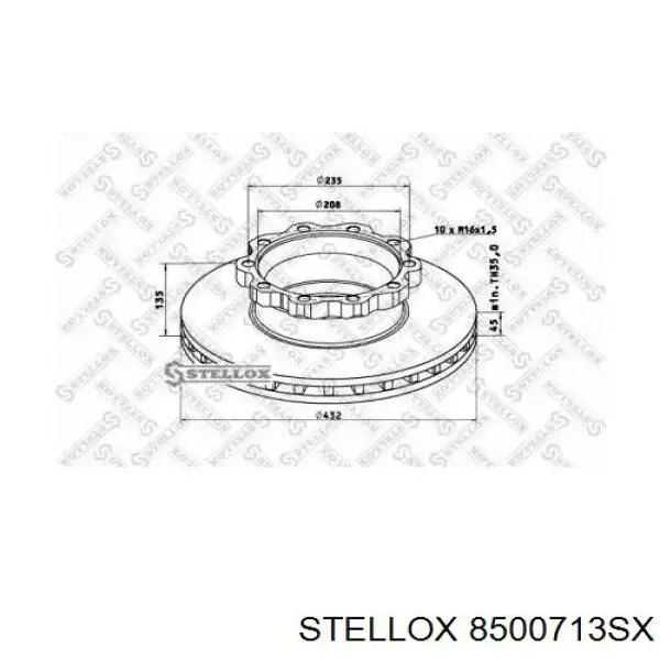 Тормозные диски 8500713SX Stellox