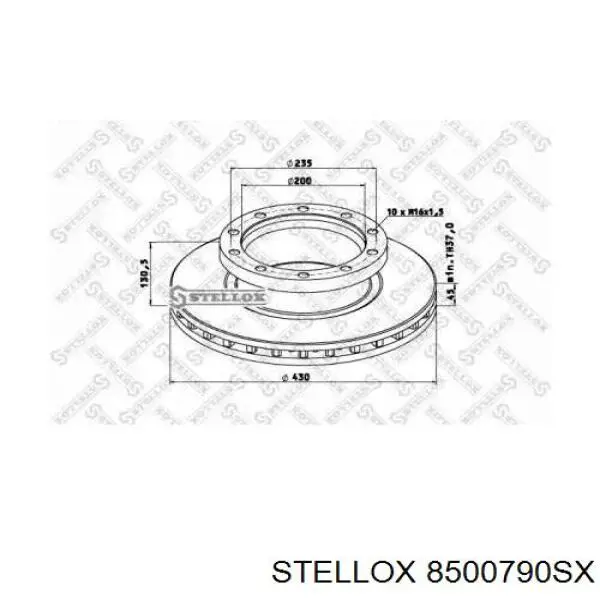 8500790SX Stellox прокладка поддона акпп/мкпп