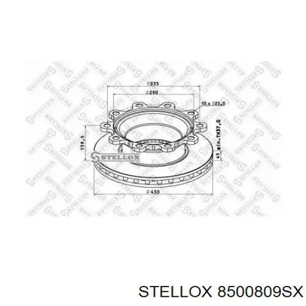 Тормозные диски 8500809SX Stellox