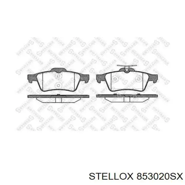 853020SX Stellox Колодки тормозные дисковые комплект