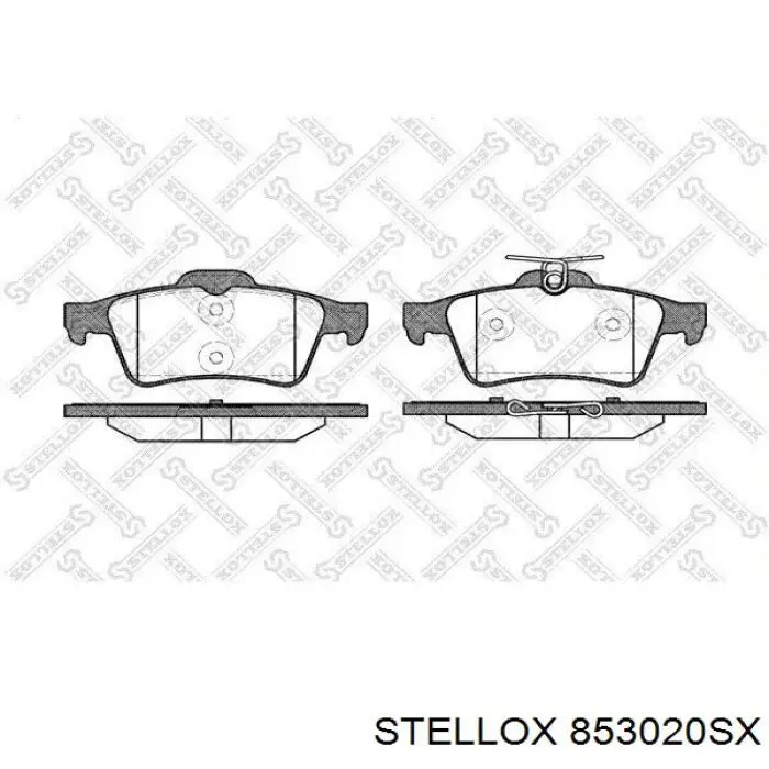 853020SX Stellox колодки тормозные задние дисковые