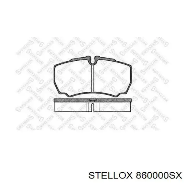 860000SX Stellox колодки тормозные задние дисковые