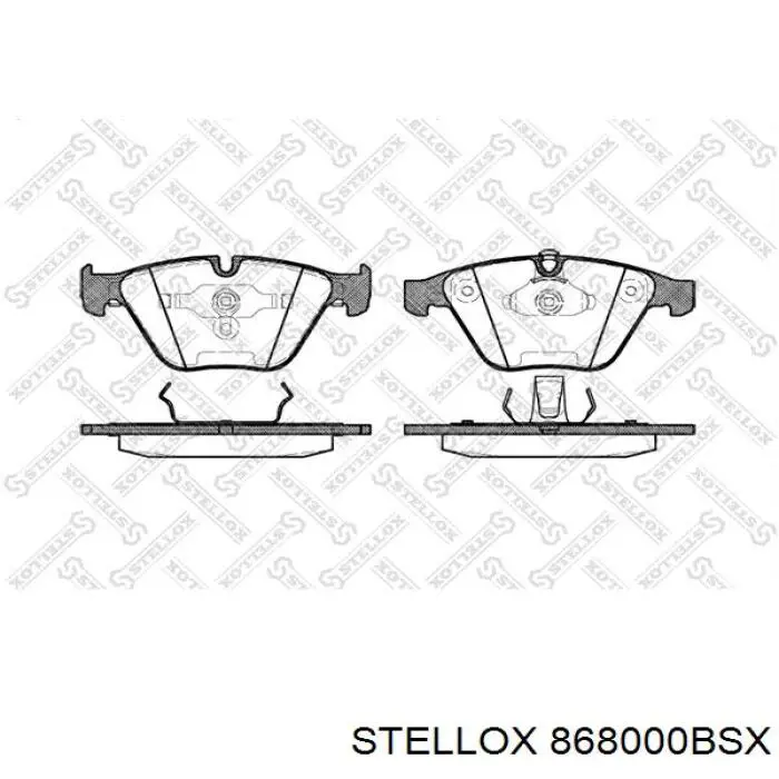 868 000B-SX Stellox колодки тормозные передние дисковые