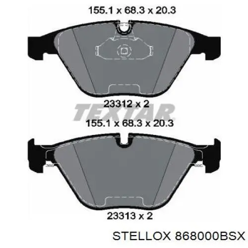 Pastillas de freno delanteras 868000BSX Stellox