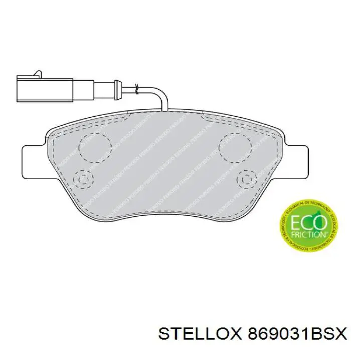 869031BSX Stellox Колодки передние