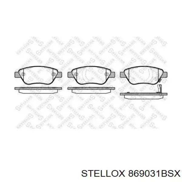 Передние тормозные колодки 869031BSX Stellox