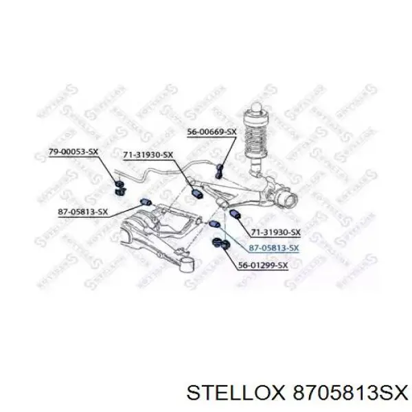 87-05813-SX Stellox сайлентблок задней балки (подрамника)