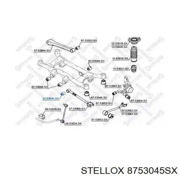 Сайлентблок цапфы задней 8753045SX Stellox