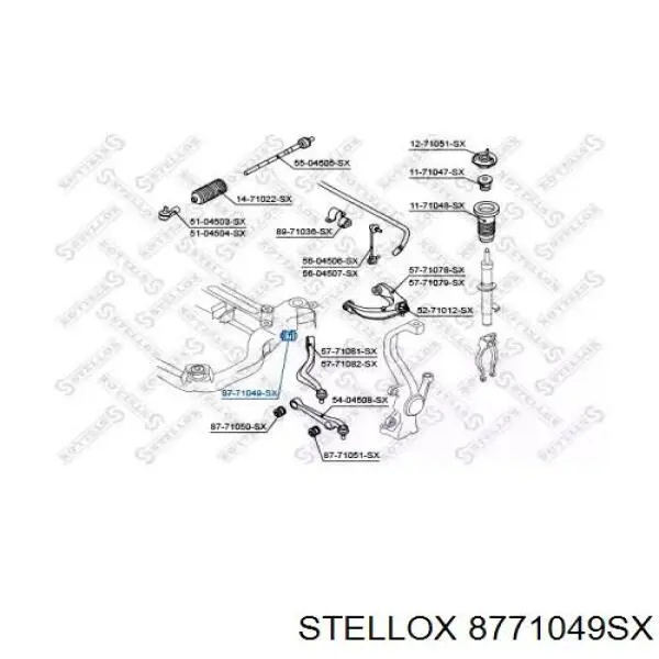 87-71049-SX Stellox сайлентблок переднего нижнего рычага