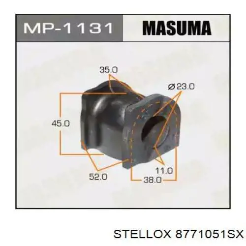 Сайлентблок переднего нижнего рычага Stellox 8771051SX