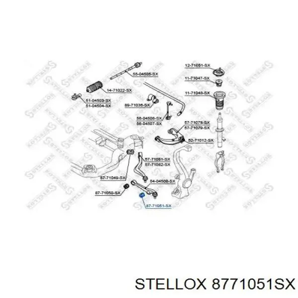 8771051SX Stellox сайлентблок переднего нижнего рычага