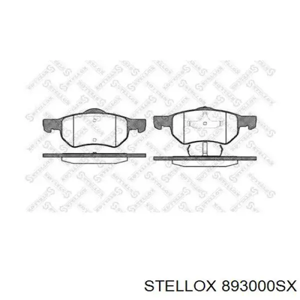 Передние тормозные колодки 893000SX Stellox