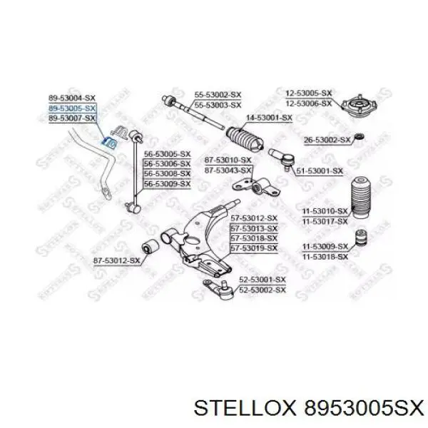 Втулка переднего стабилизатора 8953005SX Stellox