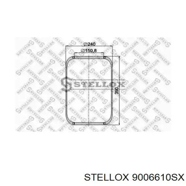90-06610-SX Stellox пневмоподушка (пневморессора моста)