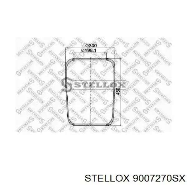 90-07270-SX Stellox пневмоподушка (пневморессора моста заднего)
