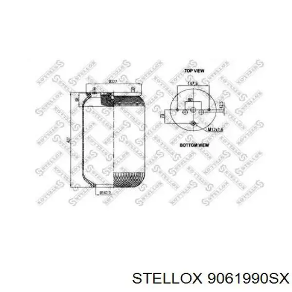 Купить RML76199C Blacktech Пневмоподушка (пневморессора) моста заднего