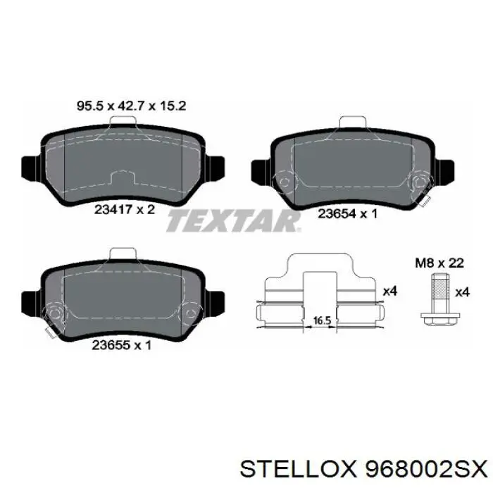 Задние дисковые колодки ABS 37814