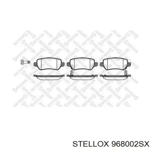 968 002-SX Stellox колодки тормозные задние дисковые