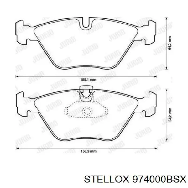 Передние тормозные колодки 974000BSX Stellox
