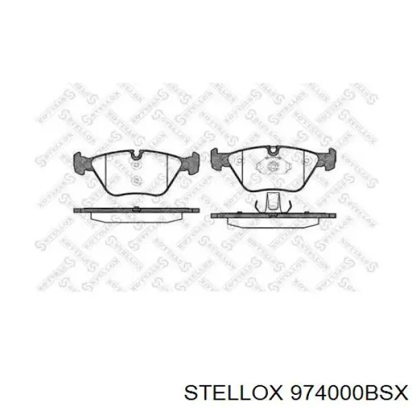 974 000B-SX Stellox колодки тормозные передние дисковые