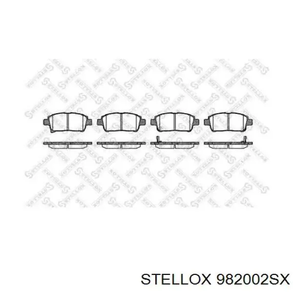 Передние тормозные колодки 982002SX Stellox