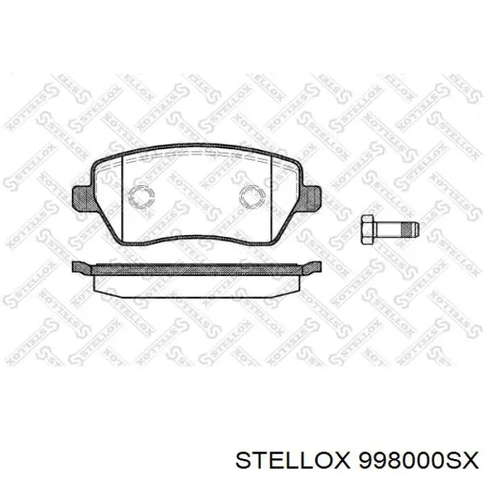 998000-SX Stellox колодки тормозные передние дисковые