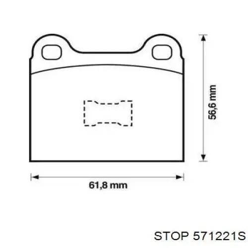 Передние тормозные колодки 571221S Stop