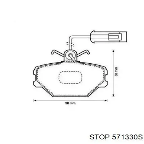 Передние тормозные колодки 571330S Stop
