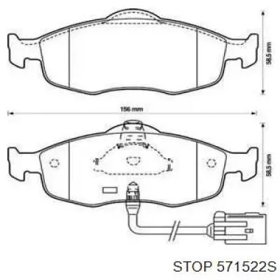 Передние тормозные колодки 571522S Stop