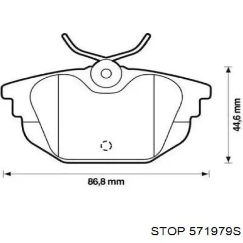 Задние тормозные колодки 571979S Stop