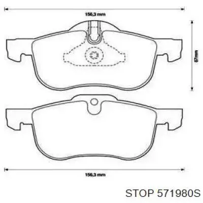 Передние тормозные колодки 571980S Stop