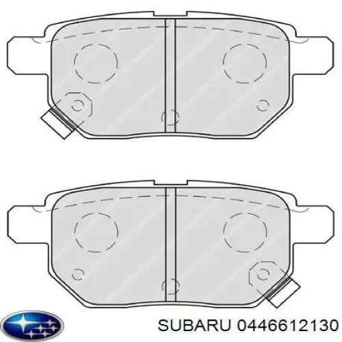 Колодки дисковые  Subaru 0446612130 цена, от 22.62 USD