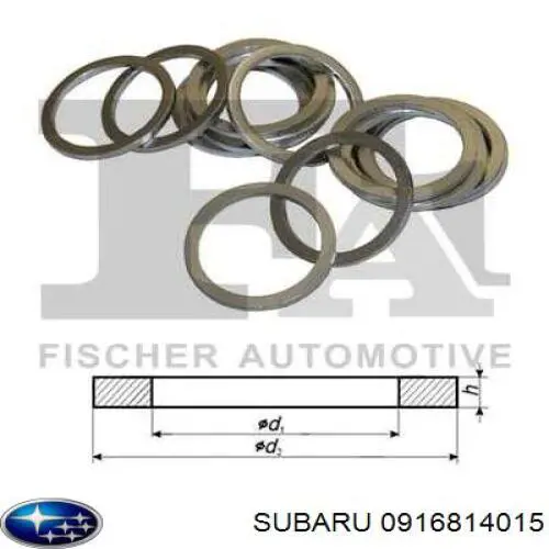 Прокладка пробки поддона двигателя 0916814015 Subaru