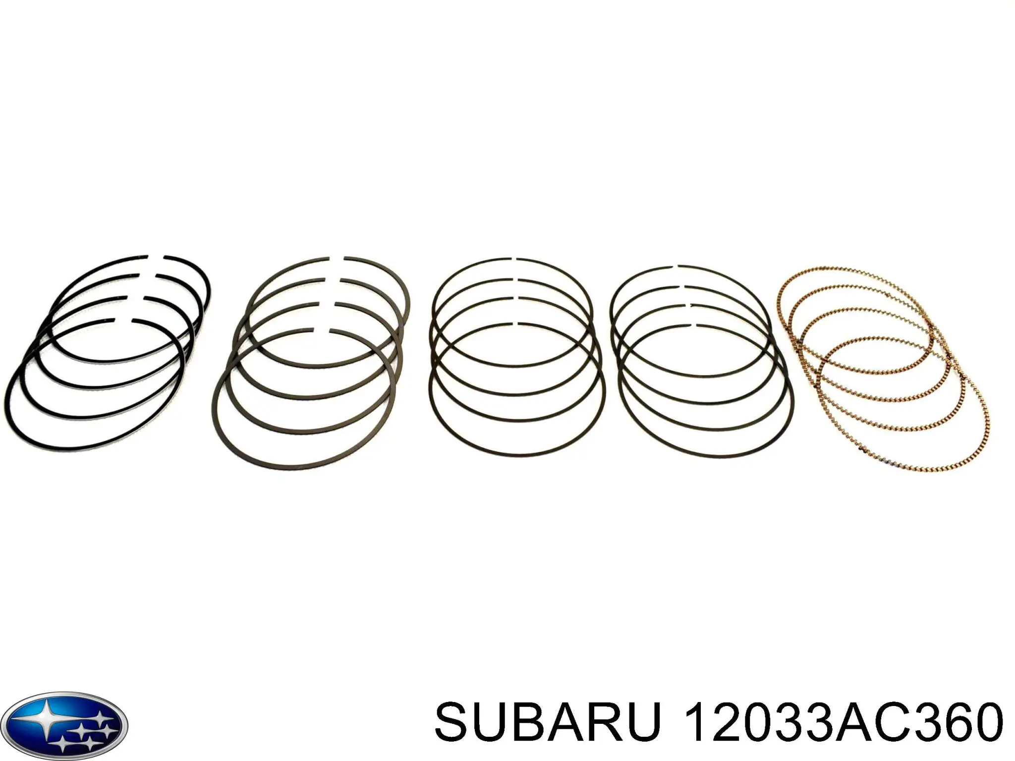 Кольца поршневые комплект на мотор, STD. Subaru 12033AC360