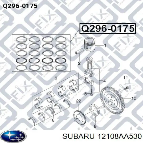 CB2306GP NDC вкладыши коленвала шатунные, комплект, стандарт (std)