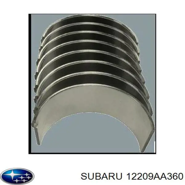 Вкладыши коленвала коренные, комплект, стандарт (STD) Subaru 12209AA360