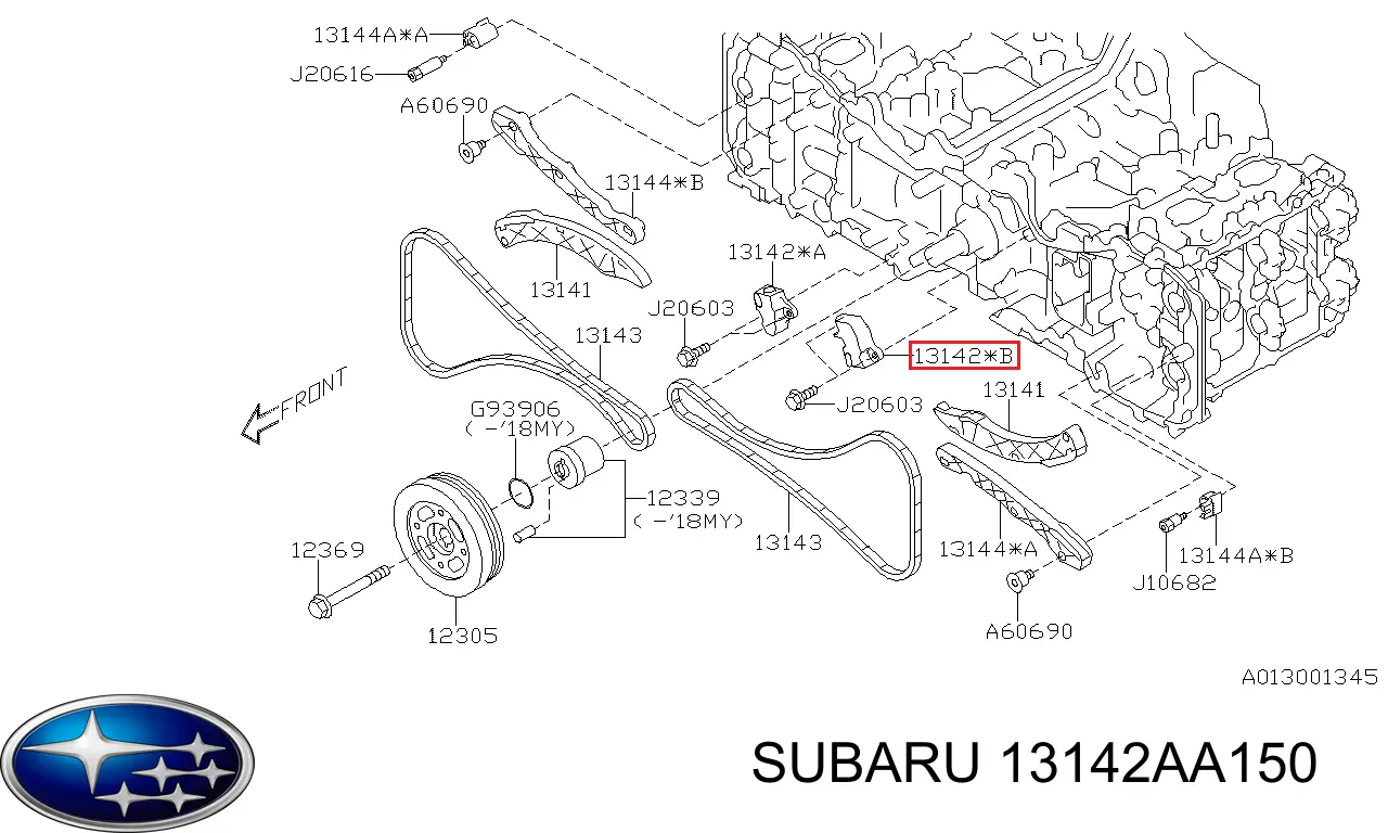  Subaru 13142AA150 цена, от 39.83 USD