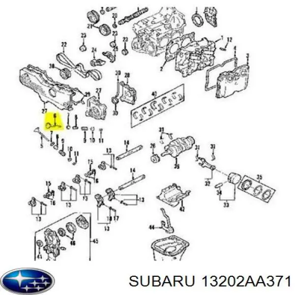 Клапан выпускной на Subaru Outback BE, BH