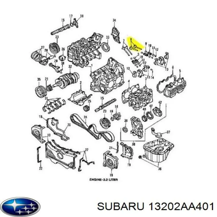Клапан выпускной Subaru 13202AA401