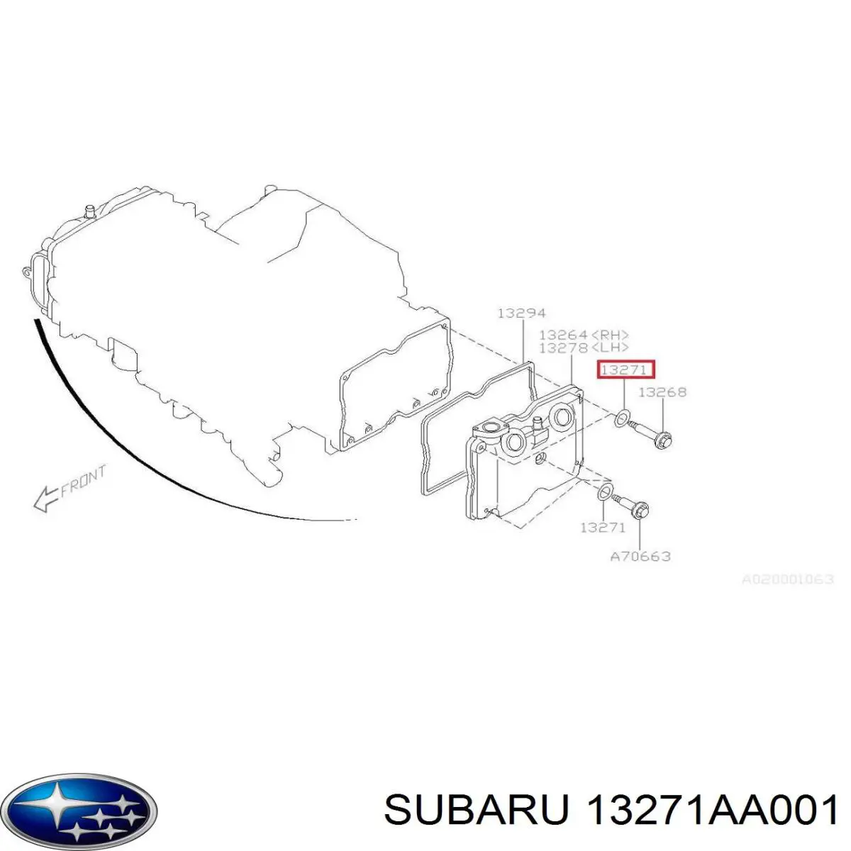 13271AA050 Subaru шайба болта головки блока (гбц)