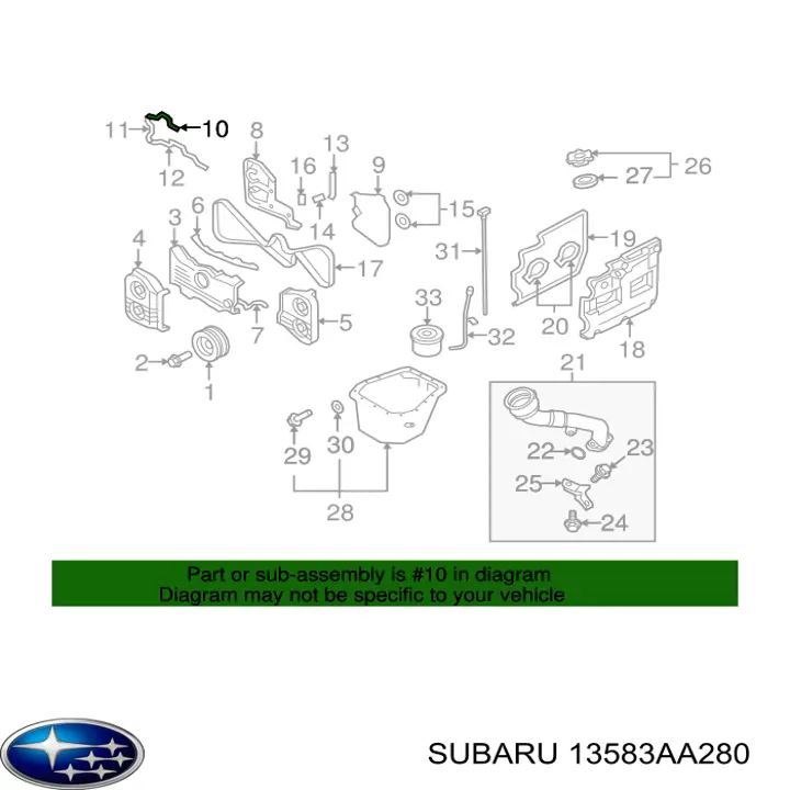  13583AA280 Subaru