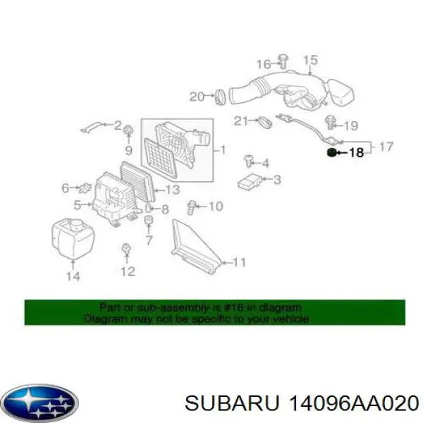  Subaru 14096AA020 цена, от 1.41 USD
