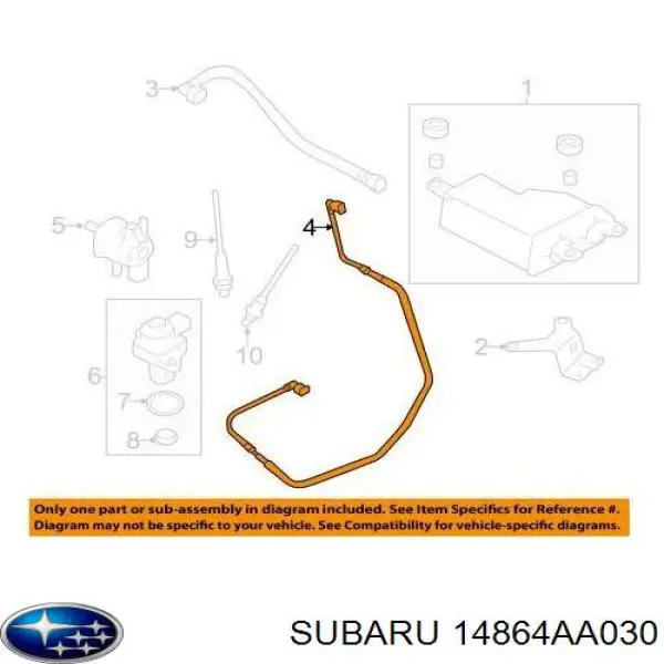 Купить 14864AA030 Subaru Клапан подачи вторичного воздуха