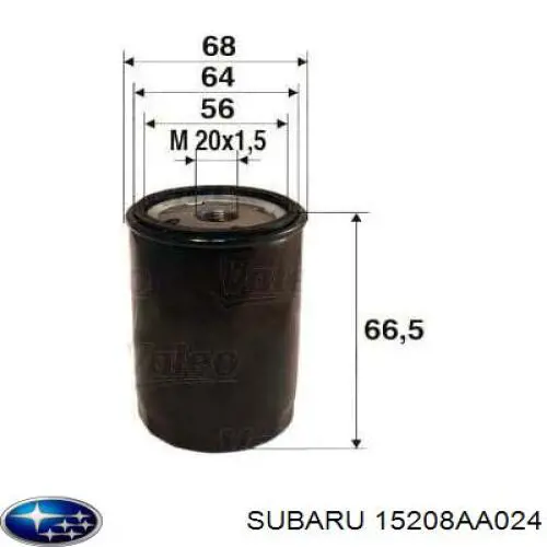 Фильтр очистки масла центробежный Subaru 15208AA024 цена, от 4.62 USD